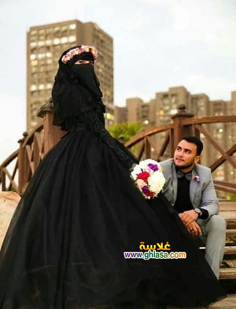 اول عروسة مصرية ترتدي فستان زفاف اسود 2018