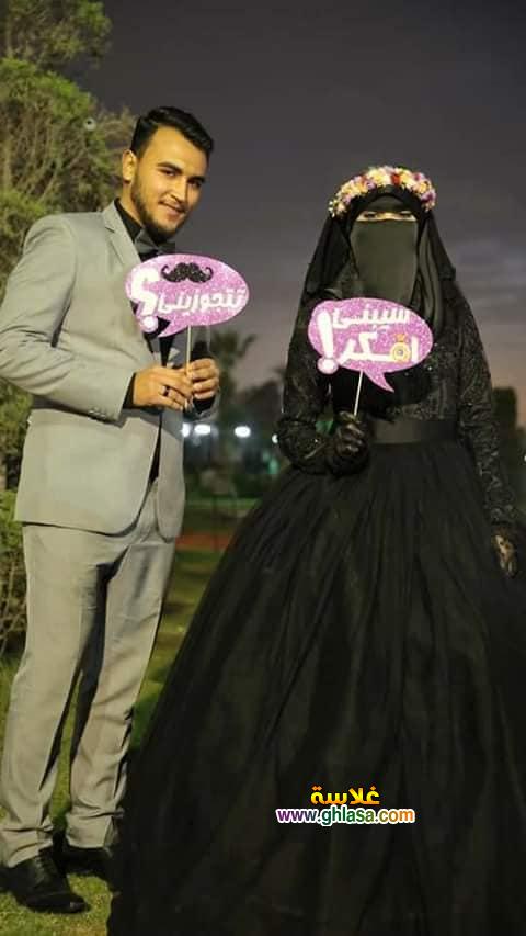 اول عروسة مصرية ترتدي فستان زفاف اسود 2018