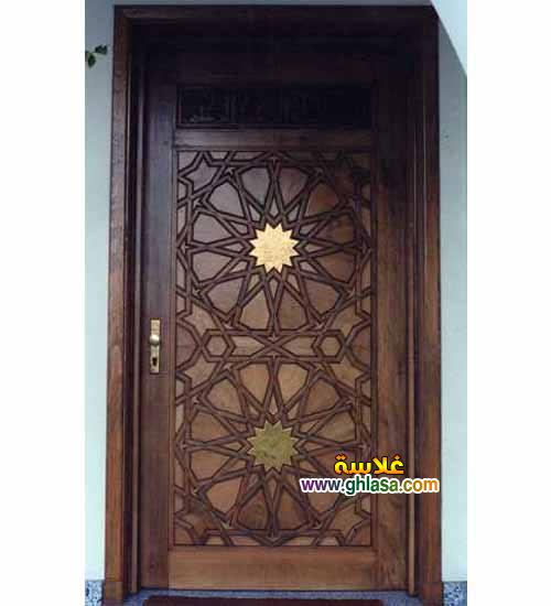 صور ابواب خشب موديلات حديثة باب شقة
