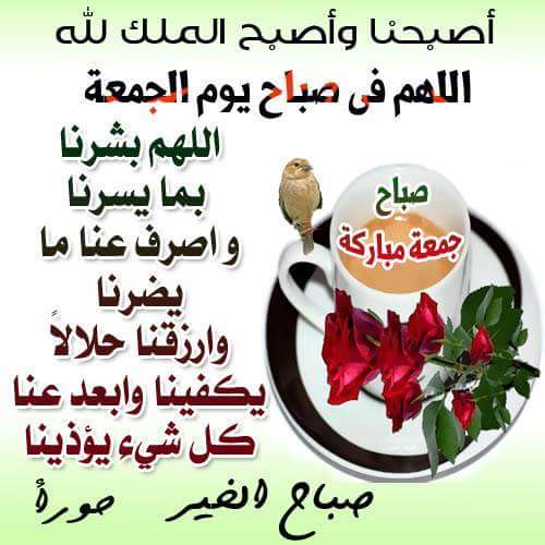 اللهم فى صباح يوم الجمعة بشرنا بما يسرنا واصرف عنا ما يضرنا